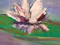 Acryl op doek, maya wildevuur, waterlelies, 2000 - afbeelding 4 van  7