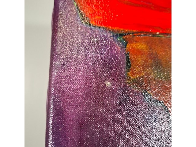 Acryl op doek, maya wildevuur, werkende vrouw, 1998 - afbeelding 6 van  8