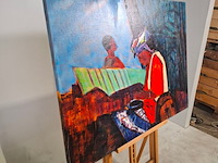 Acryl op doek, maya wildevuur, zuid-afrika - afbeelding 4 van  8