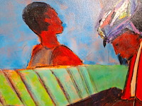 Acryl op doek, maya wildevuur, zuid-afrika - afbeelding 5 van  8