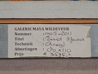 Acryl op doek, maya wildevuur, zuid-afrika - afbeelding 8 van  8