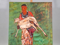 Acryl op doek, maya wildevuur - afbeelding 2 van  7