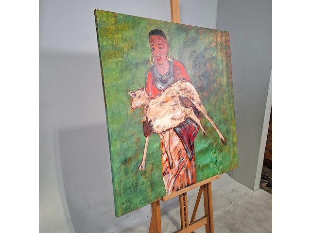 Acryl op doek, maya wildevuur - afbeelding 4 van  7