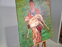 Acryl op doek, maya wildevuur - afbeelding 4 van  7