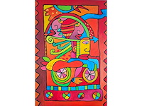 Acryl op doek simon bruno ‘continue de routerk - afbeelding 1 van  3