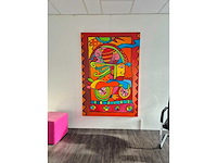 Acryl op doek simon bruno ‘continue de routerk - afbeelding 2 van  3