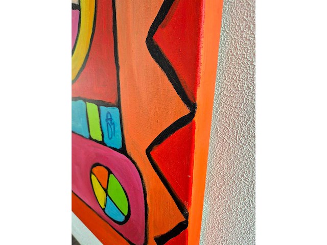 Acryl op doek simon bruno ‘continue de routerk - afbeelding 3 van  3