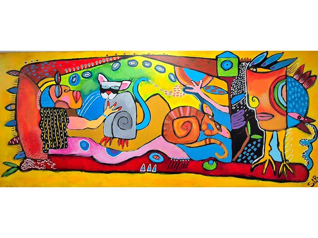 Acryl op doek simon bruno - afbeelding 1 van  4