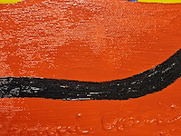 Acryl op doek, tonnie voorn, "koe uut almelo" - afbeelding 3 van  5