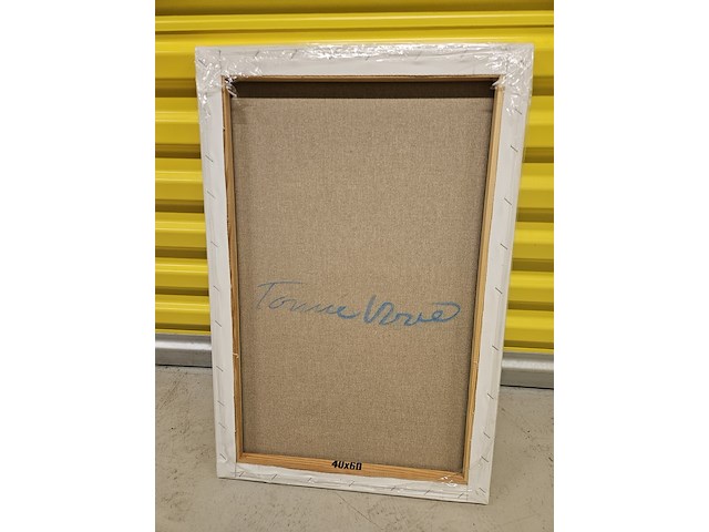 Acryl op doek, tonnie voorn, "koe uut almelo" - afbeelding 5 van  5