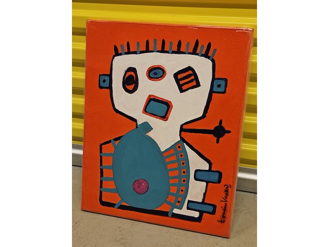 Acryl op doek, tonnie voorn, "mannetje" - afbeelding 1 van  4