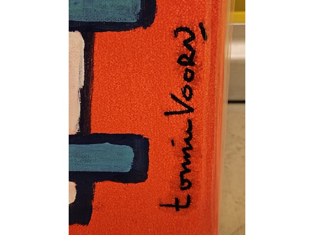 Acryl op doek, tonnie voorn, "mannetje" - afbeelding 3 van  4