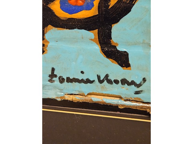 Acryl op gescheurd karton, tonnie voorn - afbeelding 2 van  3
