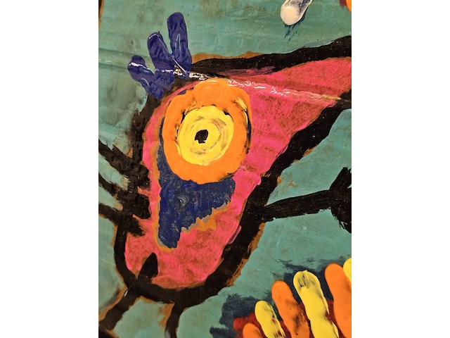 Acryl op gescheurd karton, tonnie voorn - afbeelding 3 van  3