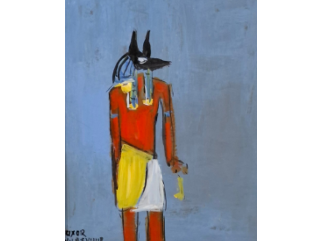 Acryl op karton, maya wildevuur, luxor, 1998 - afbeelding 1 van  8