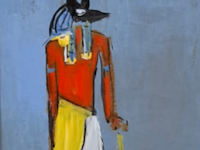 Acryl op karton, maya wildevuur, luxor, 1998