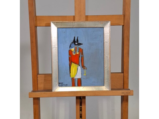 Acryl op karton, maya wildevuur, luxor, 1998 - afbeelding 2 van  8