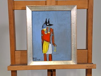 Acryl op karton, maya wildevuur, luxor, 1998 - afbeelding 2 van  8