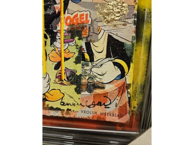 Acryl op karton, tonnie voorn, mixmedia - afbeelding 2 van  3