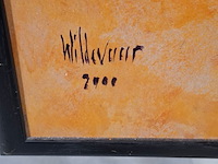 Acryl op papier, maya wildevuur, dansers / oproakeldais, 1997 - afbeelding 3 van  9