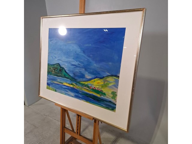 Acryl op papier, maya wildevuur, noorwegen, 1990 - afbeelding 6 van  8