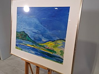 Acryl op papier, maya wildevuur, noorwegen, 1990 - afbeelding 6 van  8