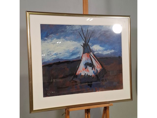 Acryl op papier, maya wildevuur, taos - afbeelding 3 van  7