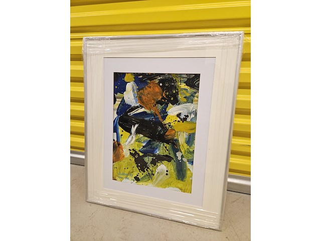Acryl op papier, walter van oel, 1987 - afbeelding 1 van  3