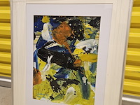 Acryl op papier, walter van oel, 1987 - afbeelding 1 van  3