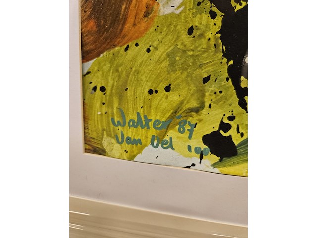 Acryl op papier, walter van oel, 1987 - afbeelding 2 van  3