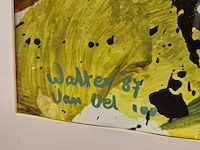 Acryl op papier, walter van oel, 1987 - afbeelding 2 van  3