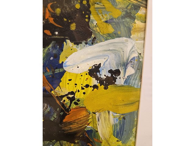 Acryl op papier, walter van oel, 1987 - afbeelding 3 van  3