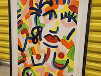 Acryl schilderij, jacob kanbier, 1997