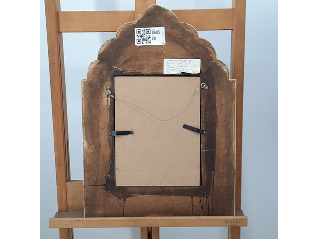 Acryl schilderij, maya wildevuur (1944-2023), indiase vrouw, 2012 - afbeelding 6 van  7