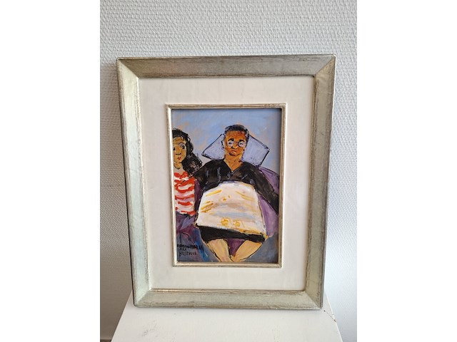 Acryl schilderij, maya wildevuur (1944-2023), mama maria - afbeelding 1 van  9