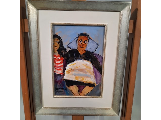 Acryl schilderij, maya wildevuur (1944-2023), mama maria - afbeelding 3 van  9
