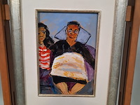 Acryl schilderij, maya wildevuur (1944-2023), mama maria - afbeelding 3 van  9