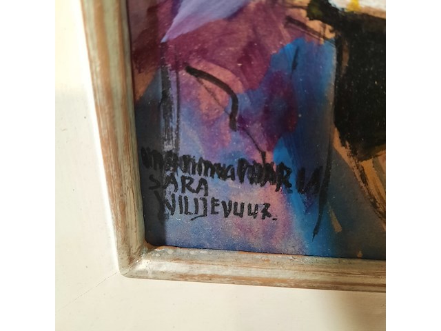 Acryl schilderij, maya wildevuur (1944-2023), mama maria - afbeelding 6 van  9