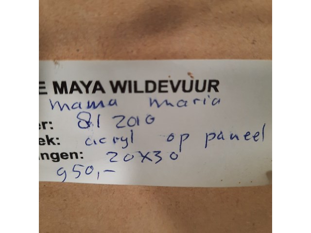 Acryl schilderij, maya wildevuur (1944-2023), mama maria - afbeelding 9 van  9