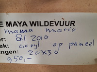 Acryl schilderij, maya wildevuur (1944-2023), mama maria - afbeelding 9 van  9