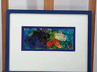 Acryl schilderij, maya wildevuur (1944-2023), vissen, 1998 - afbeelding 2 van  9