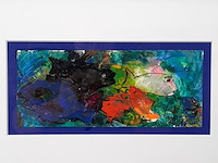 Acryl schilderij, maya wildevuur (1944-2023), vissen, 1998 - afbeelding 3 van  9