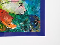Acryl schilderij, maya wildevuur (1944-2023), vissen, 1998 - afbeelding 6 van  9