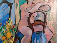 Acryl schilderij, maya wildevuur, 1989