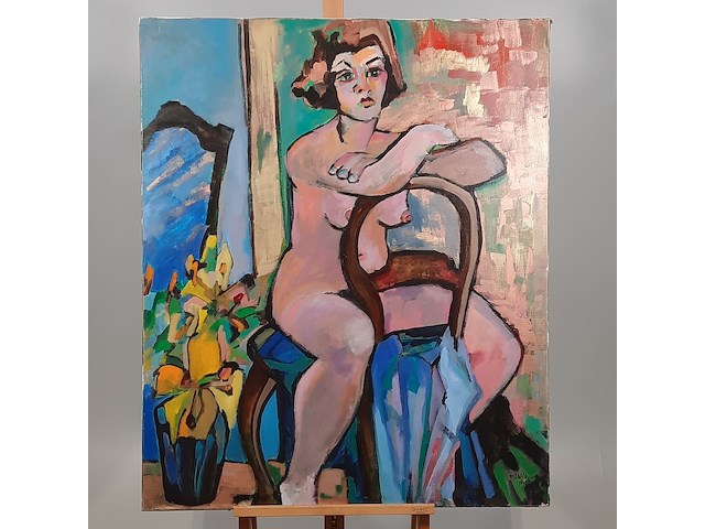 Acryl schilderij, maya wildevuur, 1989 - afbeelding 2 van  9