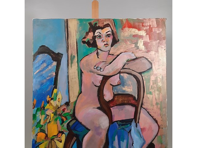 Acryl schilderij, maya wildevuur, 1989 - afbeelding 3 van  9