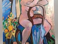 Acryl schilderij, maya wildevuur, 1989 - afbeelding 4 van  9