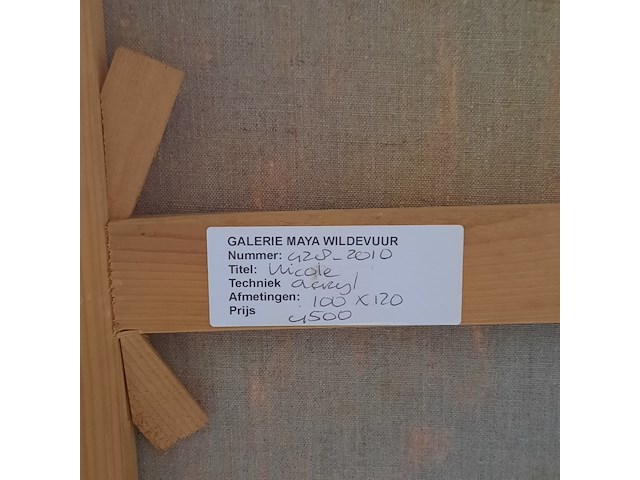 Acryl schilderij, maya wildevuur, 1989 - afbeelding 9 van  9