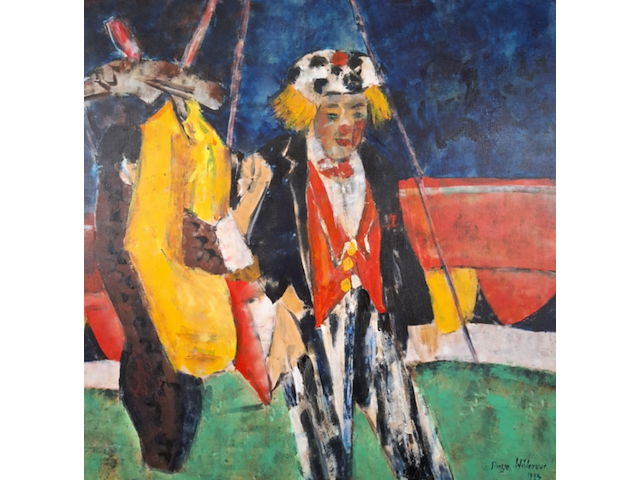 Acryl schilderij, maya wildevuur, 1992 - afbeelding 1 van  7