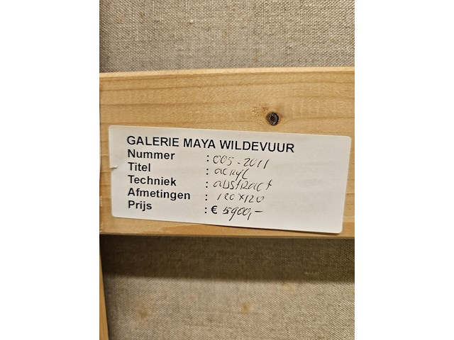 Acryl schilderij, maya wildevuur, 1993 - afbeelding 4 van  6